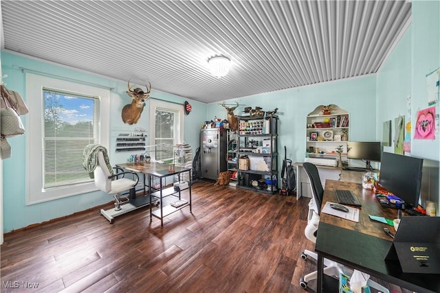 15561 Georgetown St NE, Minerva, OH 44657 - office area featuring wood finished floors