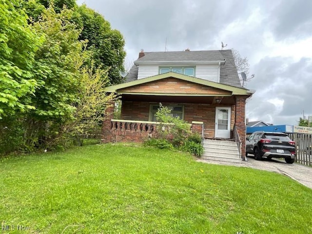 bungalow featuring a porch