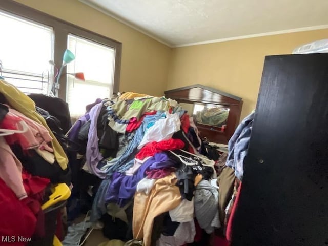 miscellaneous room featuring crown molding
