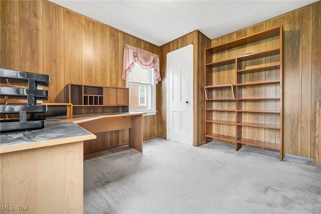 4194 W 140th St, Cleveland, OH 44135 - home office featuring wood walls and carpet floors