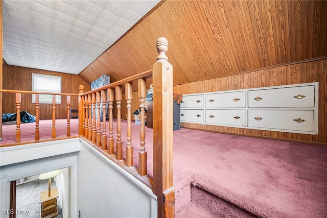 4194 W 140th St, Cleveland, OH 44135 - bonus room with wooden walls, carpet, and lofted ceiling