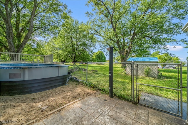 6329 Green Rd, North Kingsville, OH 44004 - view of yard featuring a gate and an outdoor pool