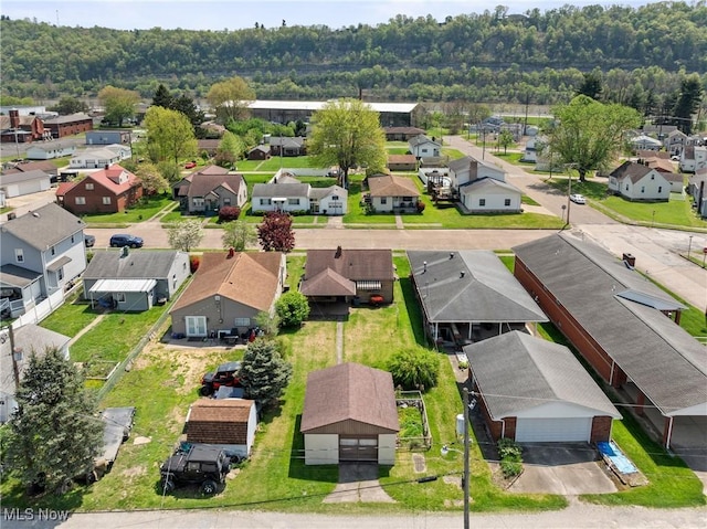 aerial view of residential area