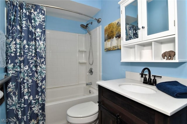 1255 Gorge Blvd, Akron, OH 44310 - bathroom featuring shower / bath combo with shower curtain, toilet, and vanity