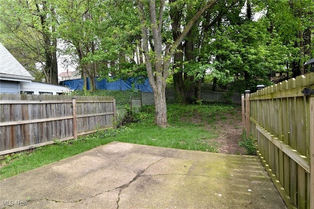 1255 Gorge Blvd, Akron, OH 44310 - fenced backyard featuring a patio area