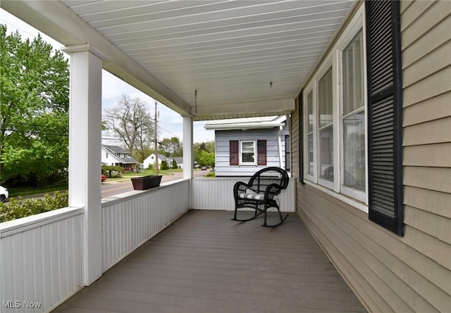 1255 Gorge Blvd, Akron, OH 44310 - wooden terrace with covered porch