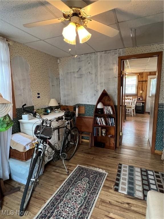 5755 Lake Rd W Unit 6, Ashtabula, OH 44004 - bedroom featuring wallpapered walls and wood finished floors