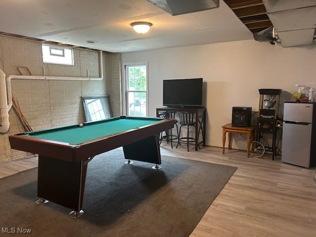 4718 Brushwood Rd, Wakeman, OH 44889 - playroom featuring wood finished floors and billiards
