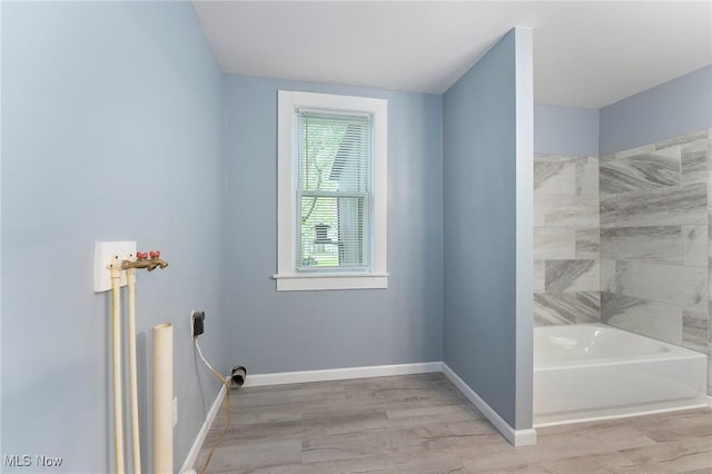 215 Holford Ave, Niles, OH 44446 - full bathroom with wood finished floors and baseboards
