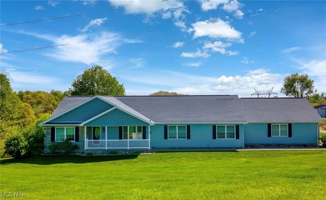 99 Township Road 262, Bloomingdale, OH 43910 - view of front of house featuring covered porch and a front lawn