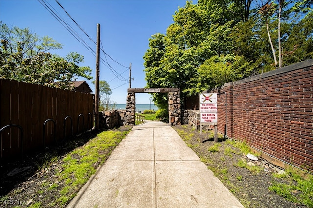 view of concrete road