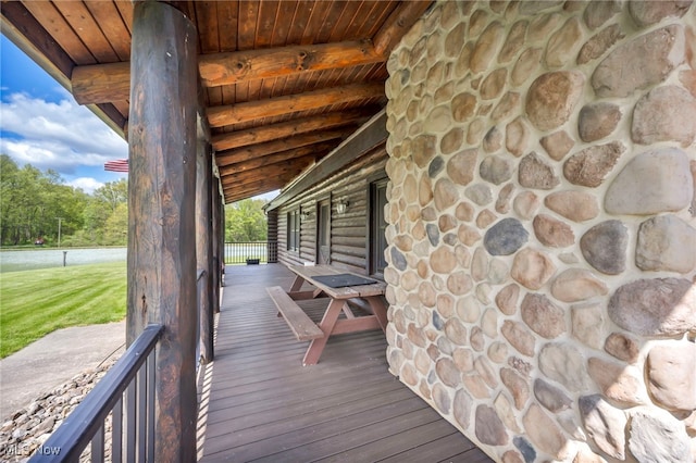 15180 Stoltz Rd, Diamond, OH 44412 - view of wooden deck