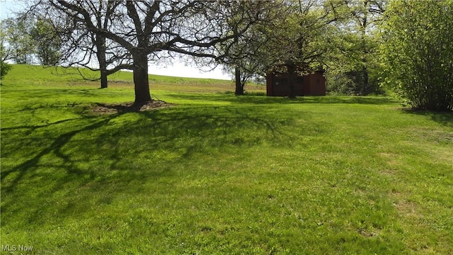 7517 Veterans Blvd, Chester, WV 26034 - view of green lawn with an outdoor structure