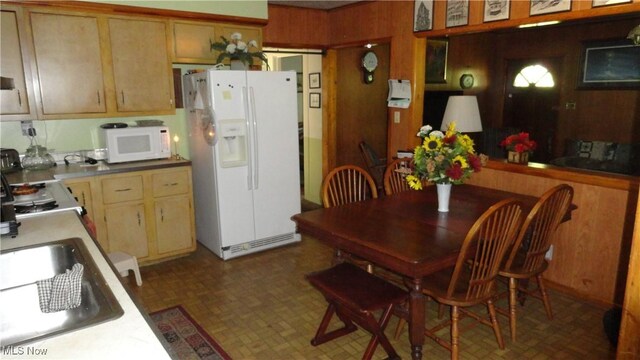 7517 Veterans Blvd, Chester, WV 26034 - dining space featuring wooden walls