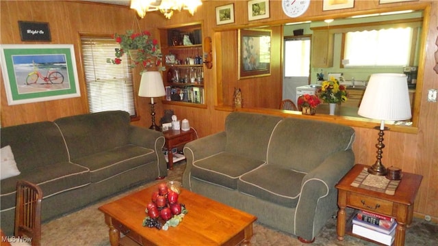 7517 Veterans Blvd, Chester, WV 26034 - living room featuring wooden walls