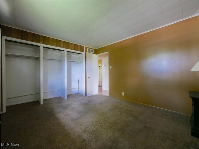 111 Pine Ln, Barnesville, OH 43713 - unfurnished bedroom with carpet, baseboards, and crown molding