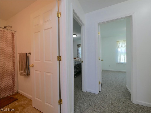 333 Mulberry St, Barnesville, OH 43713 - corridor featuring plenty of natural light, baseboards, and carpet flooring