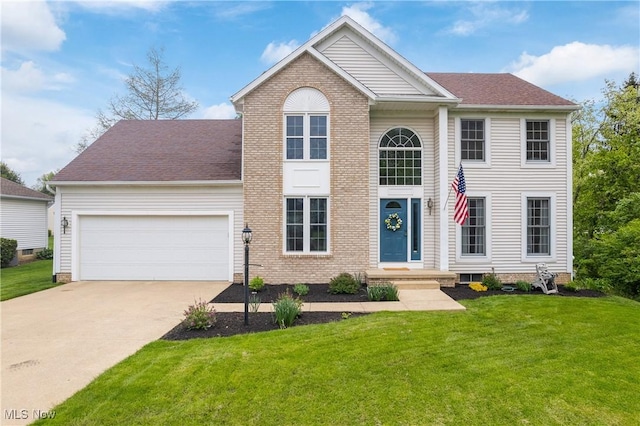 8162 S Thornham Cir NW, North Canton, OH 44720 - view of front of house featuring an attached garage, driveway, a front yard, and roof with shingles