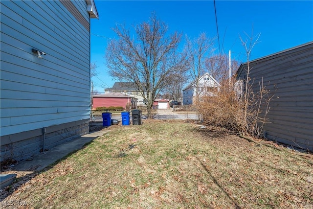 view of grassy yard