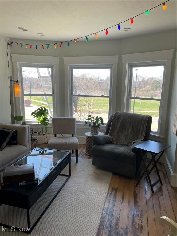 3217 W 14th St, Cleveland, OH 44109 - living area with hardwood / wood-style floors and baseboards