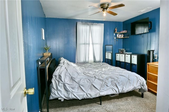 3122 Mccleary Jacoby Rd, Cortland, OH 44410 - bedroom with carpet floors and ceiling fan
