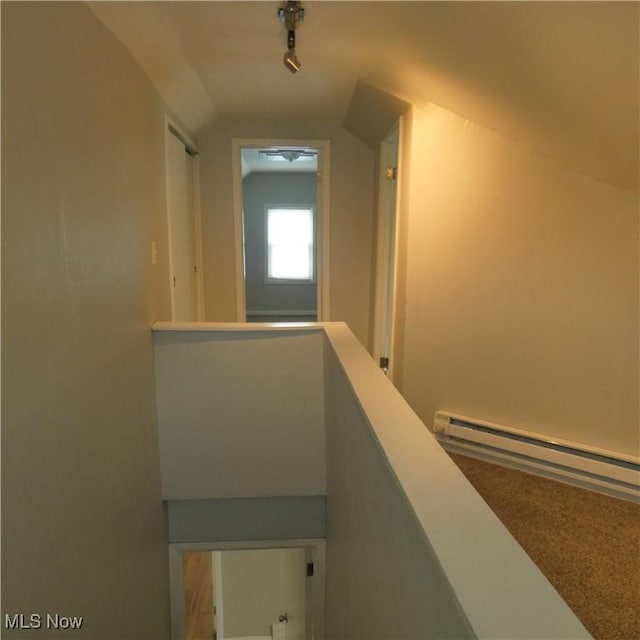 4984 Henry St, Garfield Heights, OH 44125 - stairway with vaulted ceiling and baseboard heating