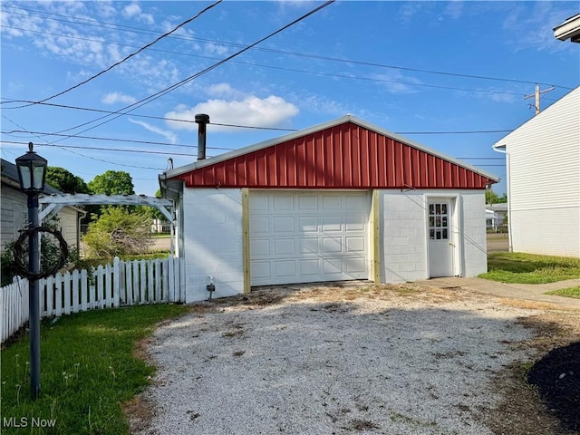 1226 E Main St, Coshocton, OH 43812 - detached garage featuring fence