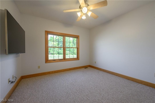 6240 Tim Dr, Wadsworth, OH 44281 - carpeted empty room featuring baseboards and a ceiling fan