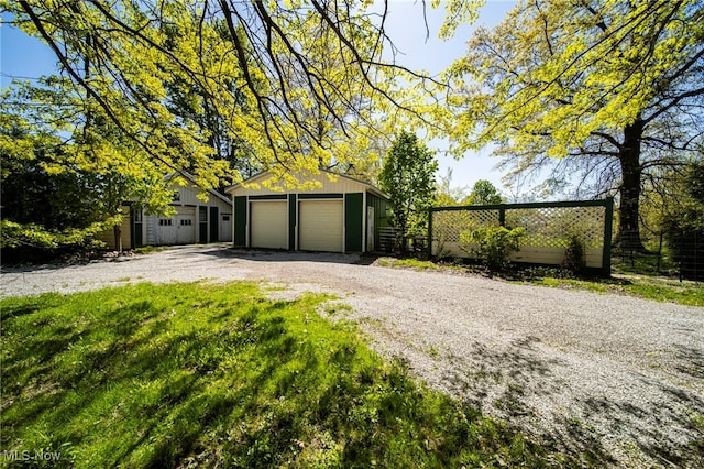 2226 W 13th St, Ashtabula, OH 44004 - detached garage featuring fence