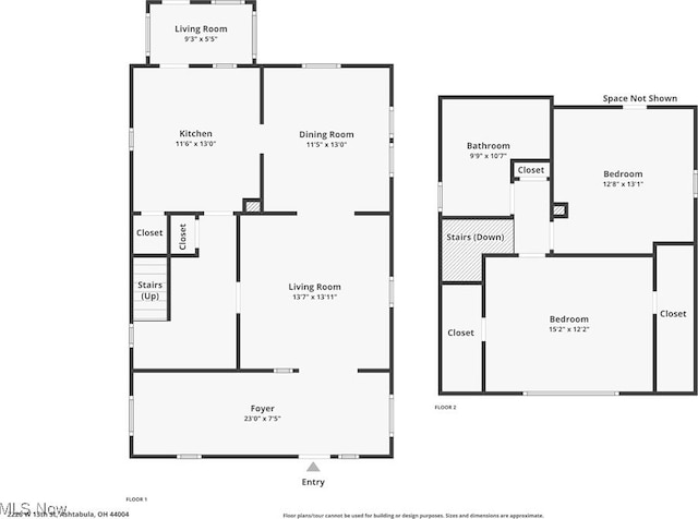 2226 W 13th St, Ashtabula, OH 44004 - floor plan / room layout
