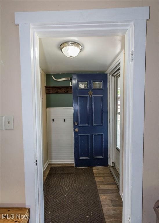 2229 41st St NW, Canton, OH 44709 - doorway featuring dark wood-type flooring