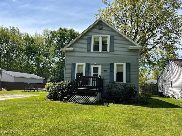 2640 W 19th St, Ashtabula, OH 44004 - rear view of house featuring central AC unit