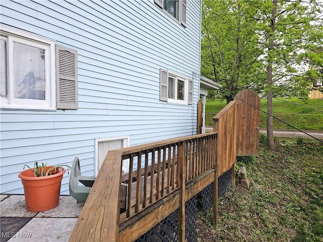 164 W High St, New Concord, OH 43762 - view of wooden deck