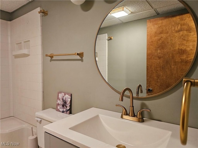 164 W High St, New Concord, OH 43762 - full bath with toilet, vanity, and shower / washtub combination