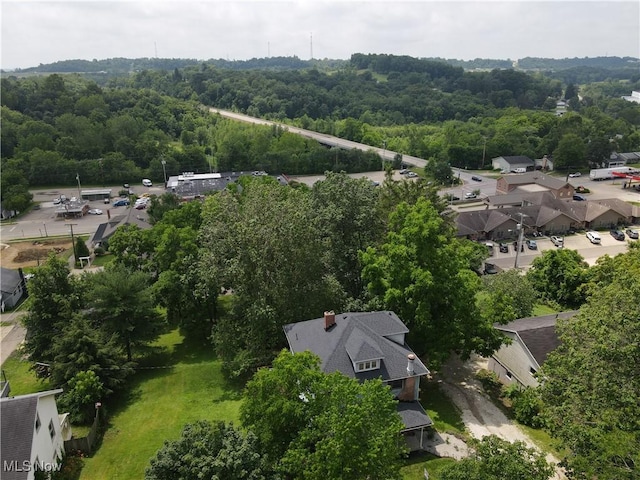 164 W High St, New Concord, OH 43762 - bird's eye view of a heavily wooded area