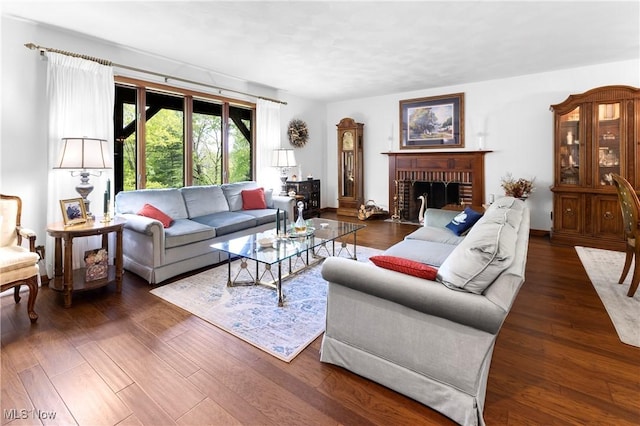 359 Boyce Dr, Chester, WV 26034 - living room with wood-type flooring and a fireplace