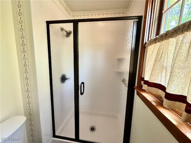 6859 Fairground Blvd, Canfield, OH 44406 - bathroom featuring a shower stall and toilet