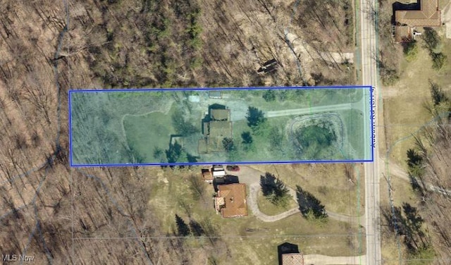 aerial overview of property's location with property boundaries highlighted