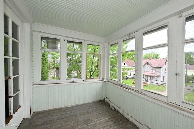 1324-1326 Shorb Ave NW, Canton, OH 44703 - unfurnished sunroom featuring ornamental molding, wood finished floors, and french doors