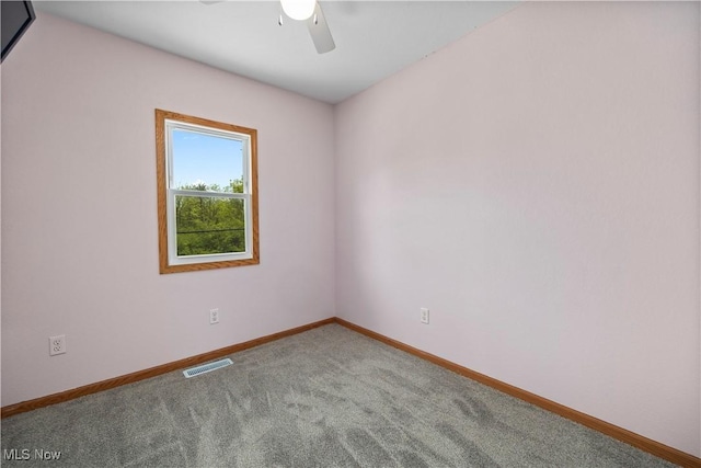 1287 E Garnet Ave, Port Clinton, OH 43452 - carpeted spare room featuring ceiling fan and baseboards