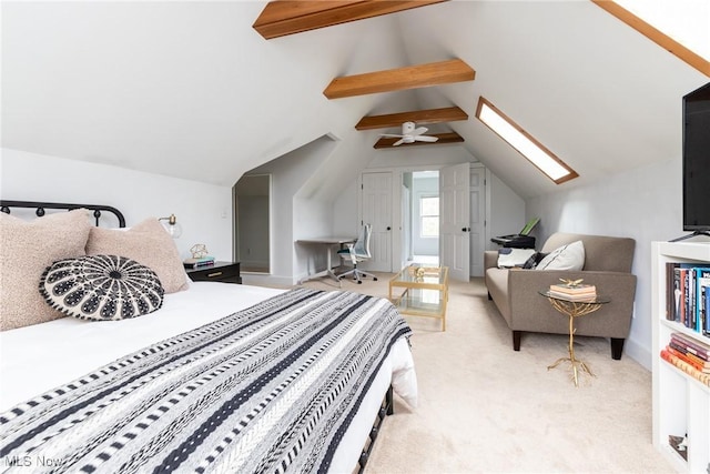 675 Wheatfield Dr, Aurora, OH 44202 - bedroom featuring a skylight and carpet