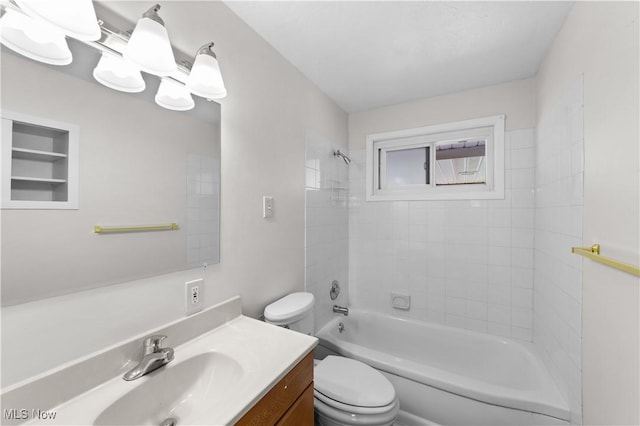 4760 Autumn Ln, Brooklyn, OH 44144 - bathroom featuring toilet,  shower combination, and vanity