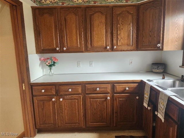 kitchen with light countertops