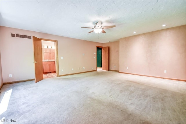 8220 Hermitage Rd, Concord, OH 44077 - empty room with ceiling fan, baseboards, light colored carpet, and recessed lighting