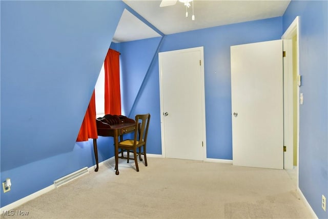 9960 Ridge Rdg, Farmdale, OH 44417 - sitting room featuring carpet flooring, ceiling fan, and baseboards