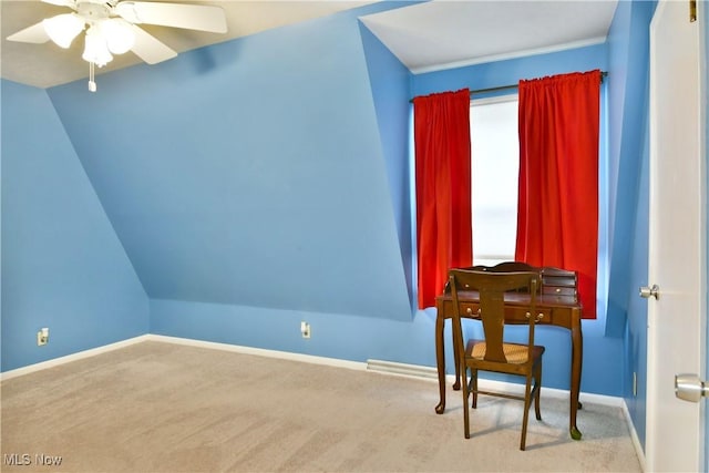 9960 Ridge Rdg, Farmdale, OH 44417 - bonus room featuring a ceiling fan, carpet, and baseboards