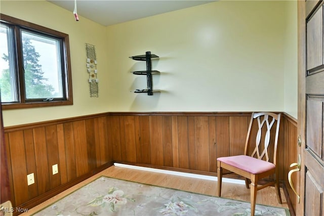 9960 Ridge Rdg, Farmdale, OH 44417 - unfurnished room featuring wainscoting, wood finished floors, and wooden walls