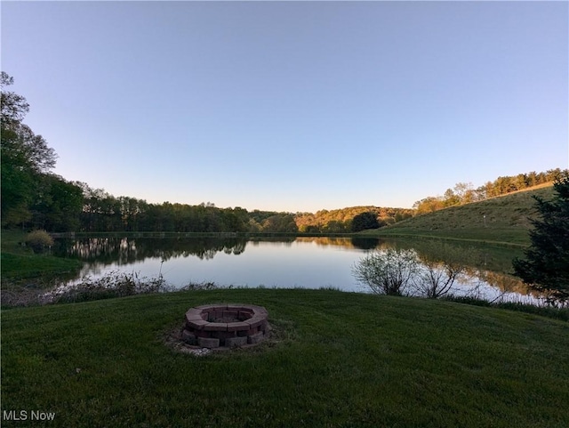 5216 Arrow Rd NW, Minerva, OH 44657 - water view featuring an outdoor fire pit