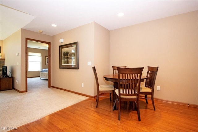 2618 Weatherington Ln Unit 264, Wooster, OH 44691 - dining room featuring light wood-style floors, baseboards, and recessed lighting