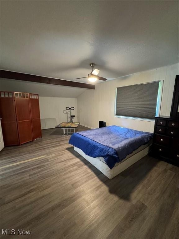 5897 Kimberly Dr, Bedford Heights, OH 44146 - bedroom featuring wood finished floors and ceiling fan